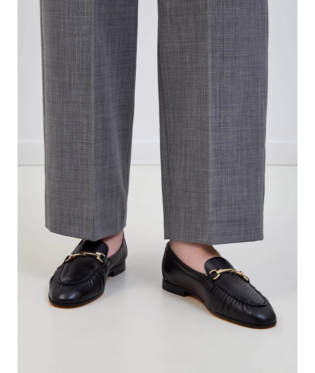 DOUCAL'S Черные кожаные лоферы, фото 2