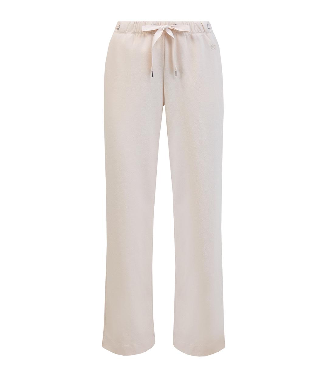 PARAJUMPERS Бежевые полиэстеровые прямые брюки, фото 1