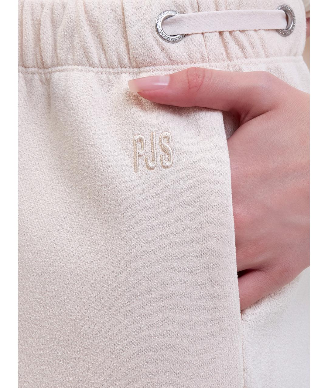 PARAJUMPERS Бежевые полиэстеровые прямые брюки, фото 5