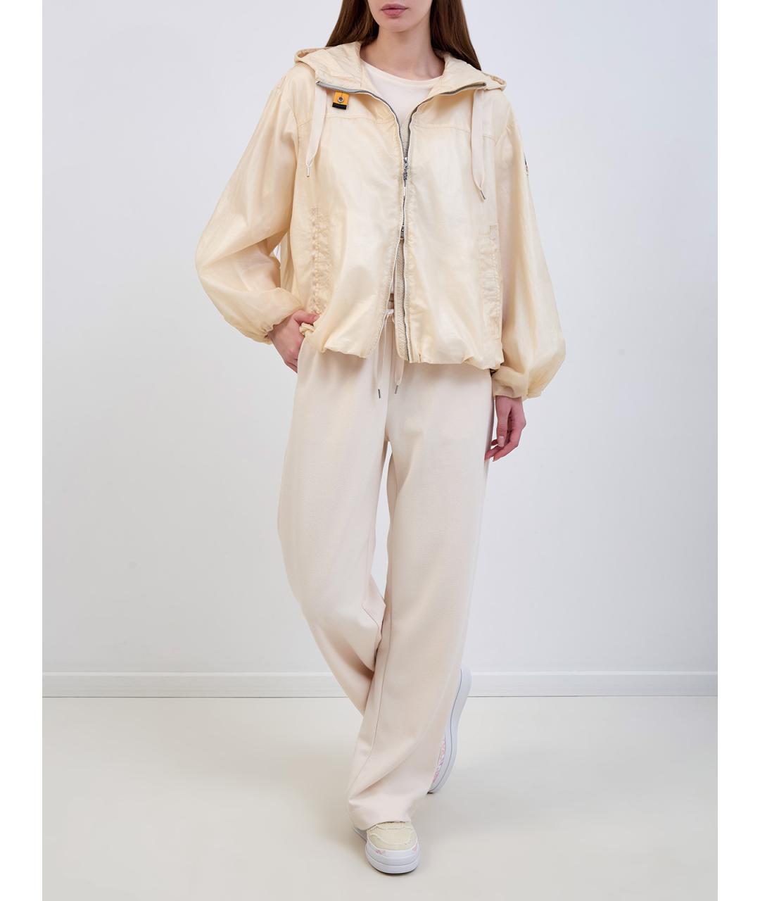 PARAJUMPERS Бежевые полиэстеровые прямые брюки, фото 2