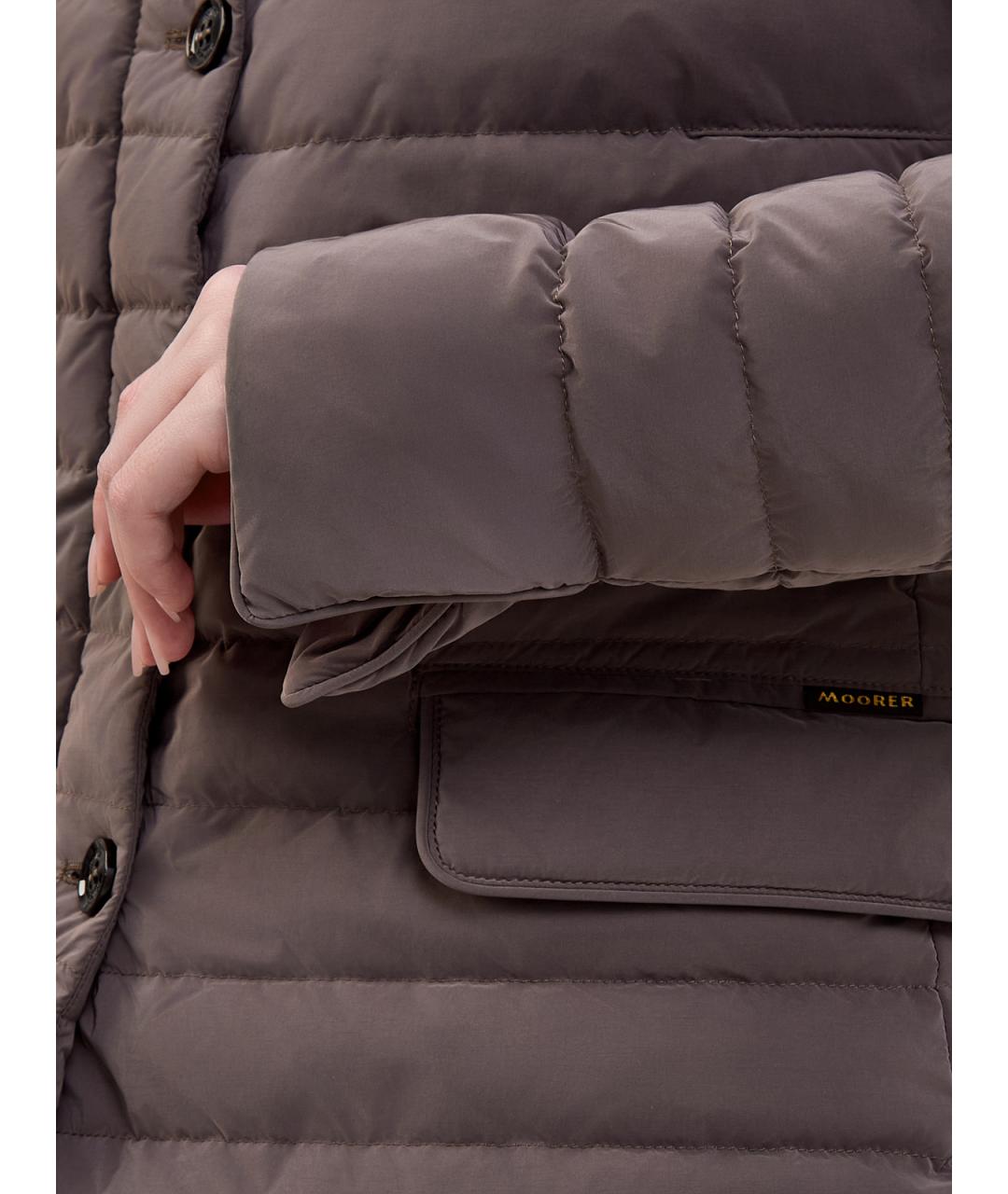 MOORER Коричневая полиамидовая куртка, фото 5
