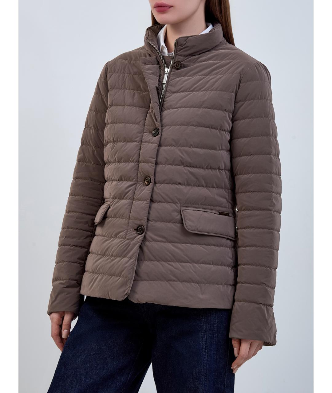 MOORER Коричневая полиамидовая куртка, фото 3