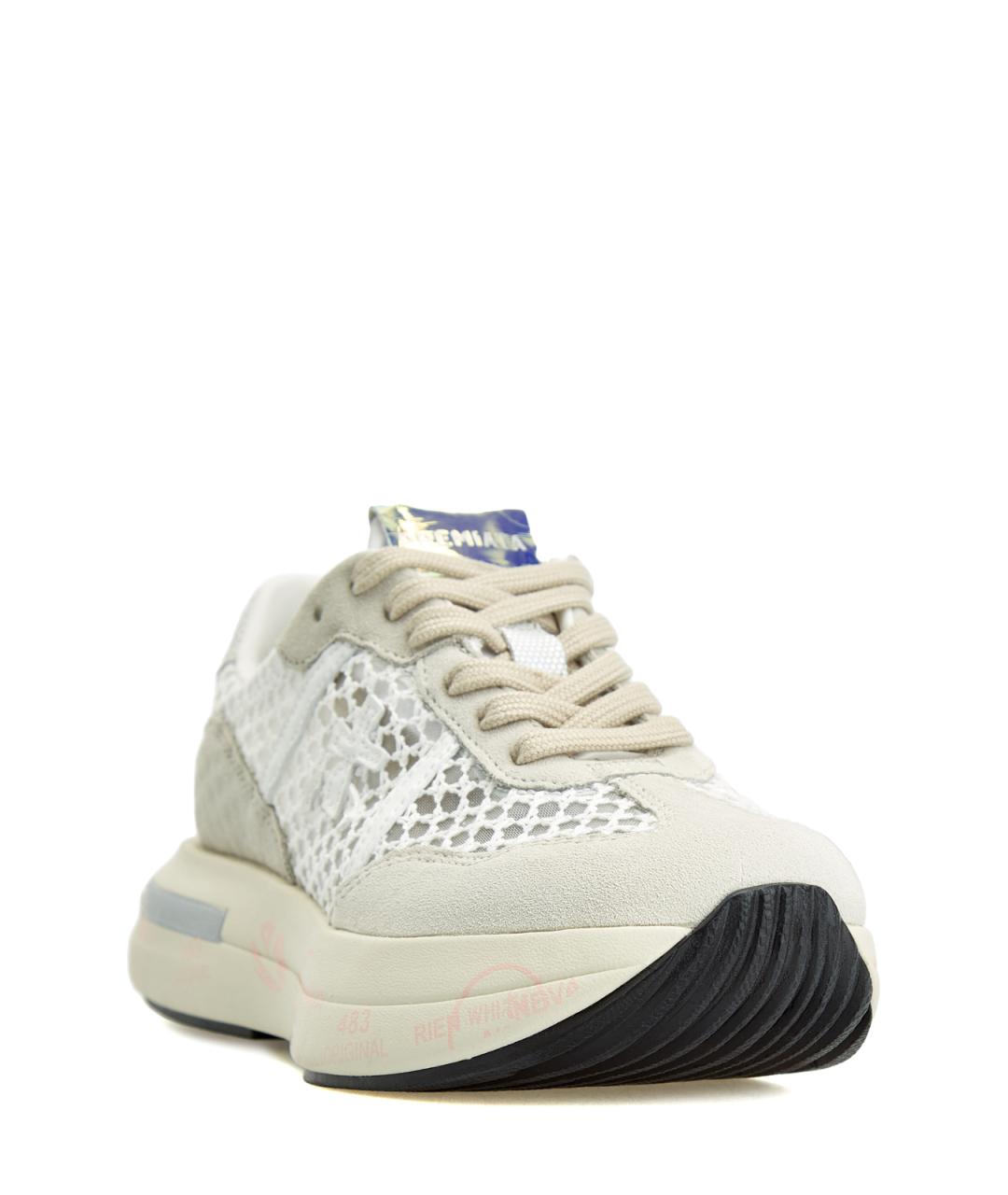 PREMIATA Бежевые замшевые кроссовки, фото 3