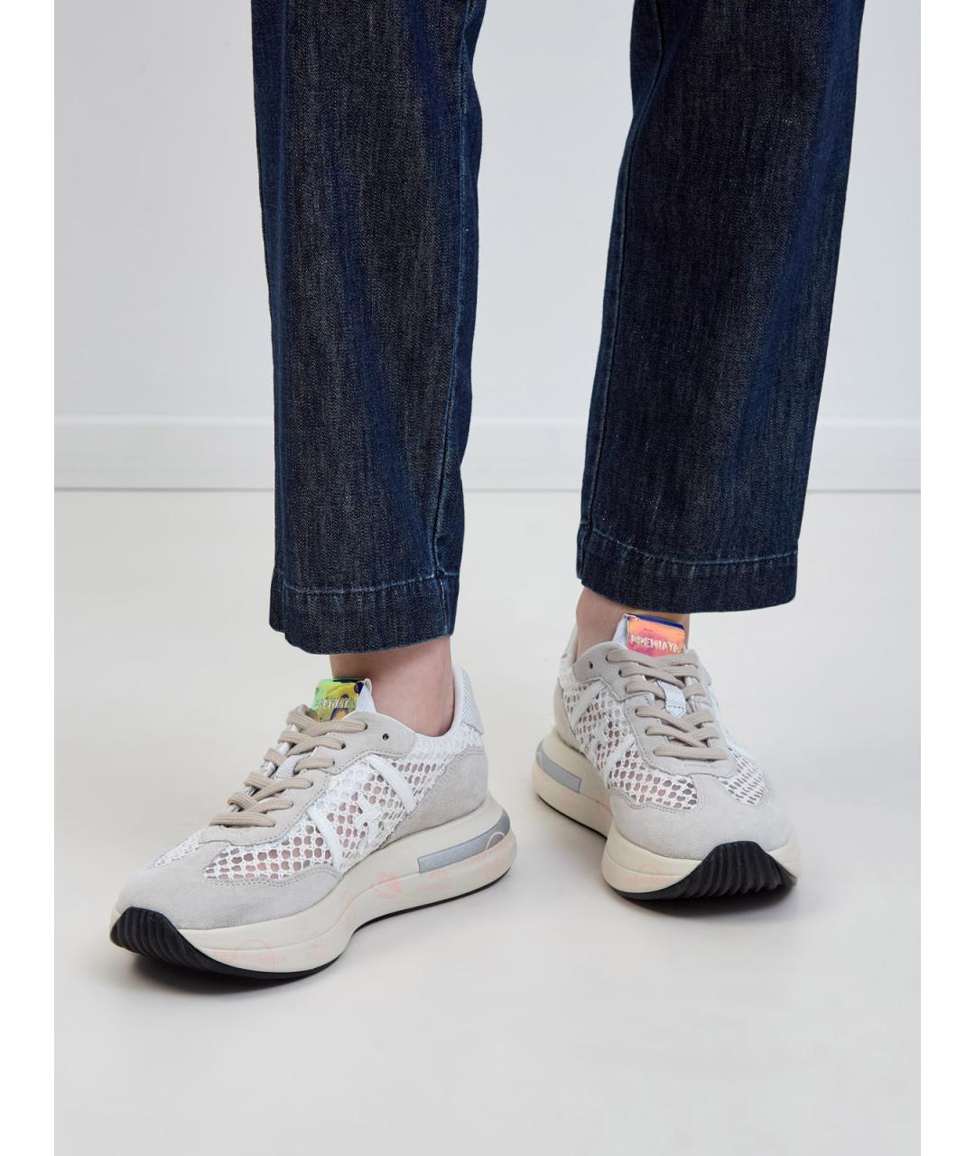 PREMIATA Бежевые замшевые кроссовки, фото 2