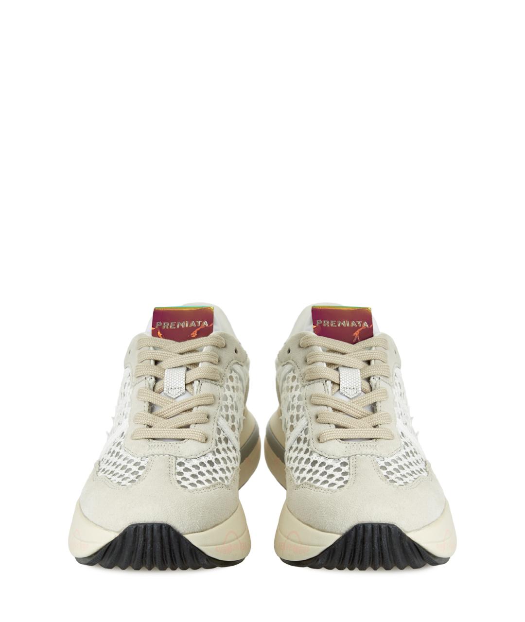 PREMIATA Бежевые замшевые кроссовки, фото 5