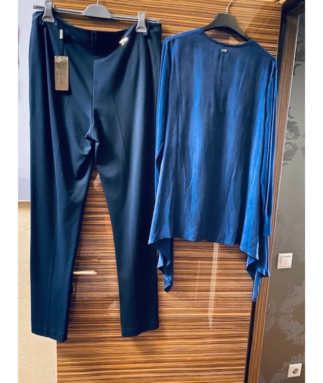 ESCADA Синий шерстяной костюм с брюками, фото 2