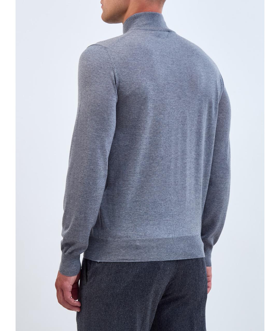 CANALI Серая шерстяная водолазка, фото 4