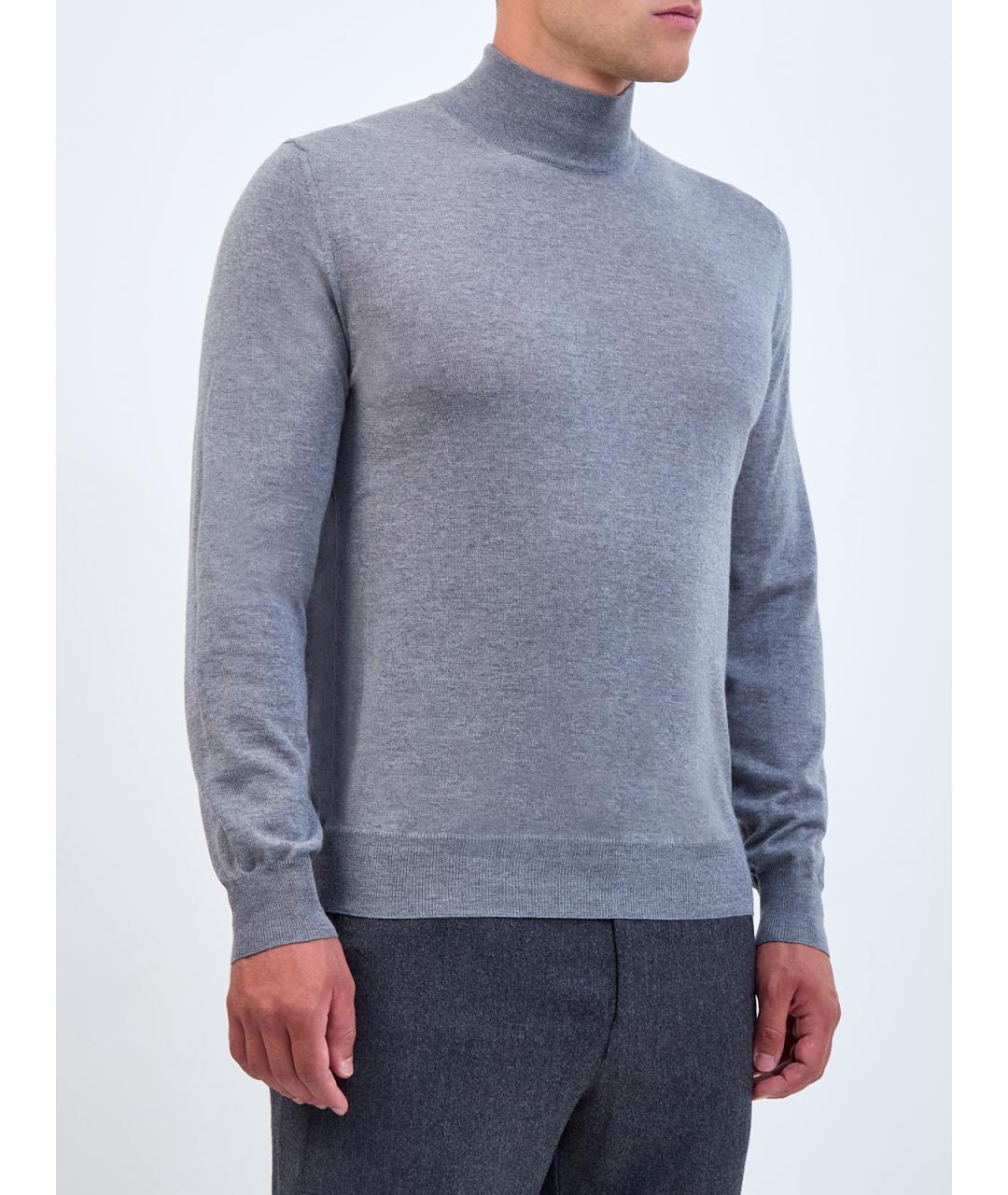 CANALI Серая шерстяная водолазка, фото 3