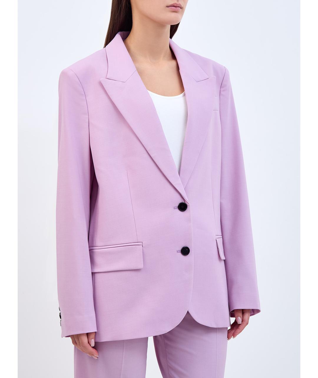 KARL LAGERFELD Фиолетовый полиэстеровый жакет/пиджак, фото 3