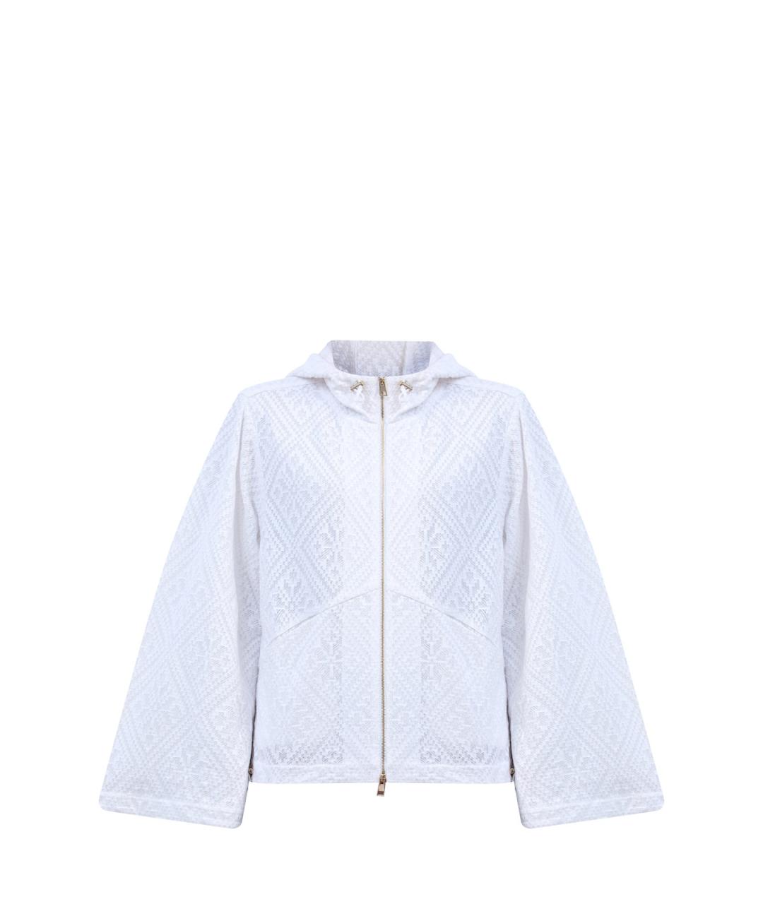 LORENA ANTONIAZZI Белая хлопковая куртка, фото 6