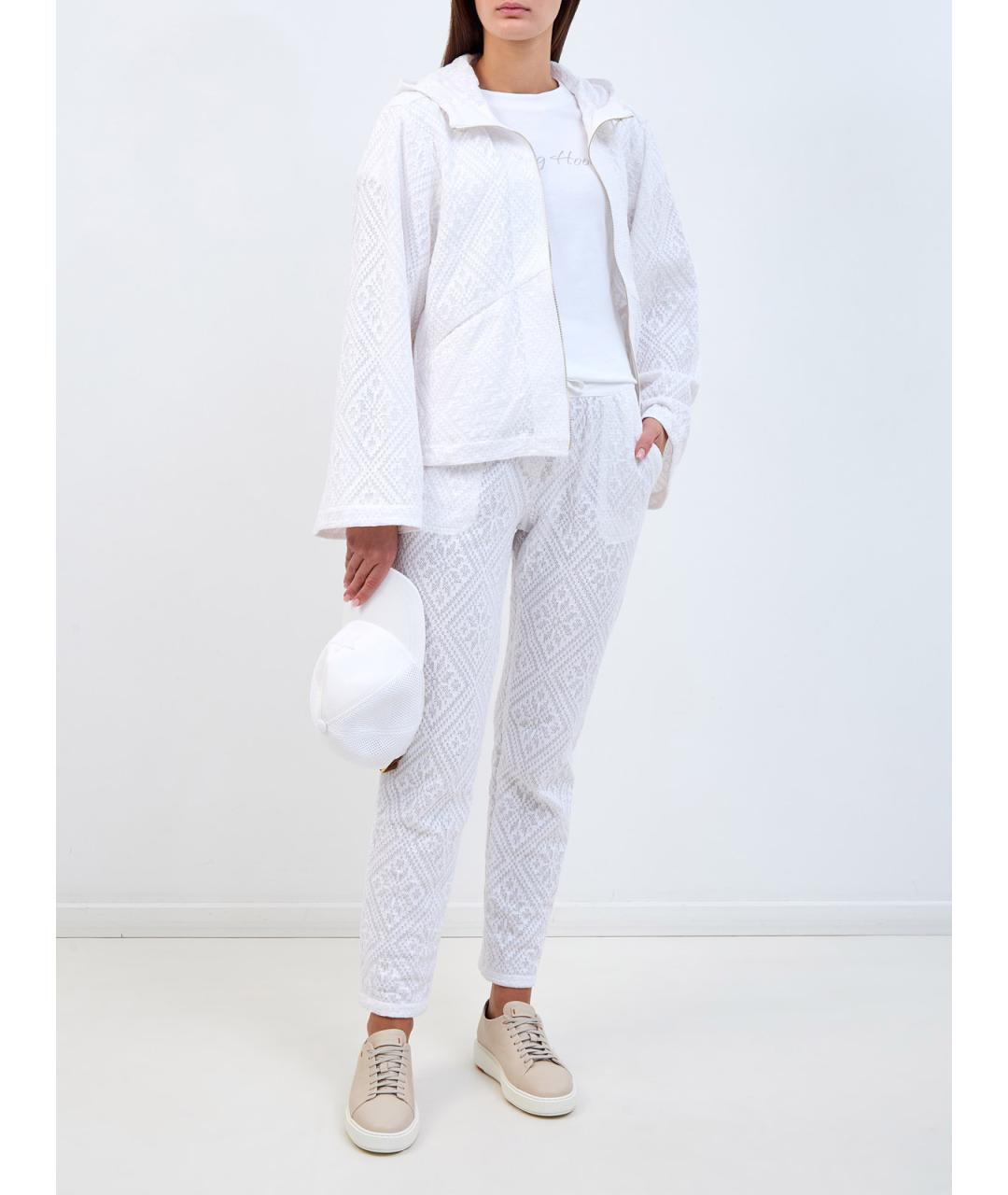 LORENA ANTONIAZZI Белая хлопковая куртка, фото 2