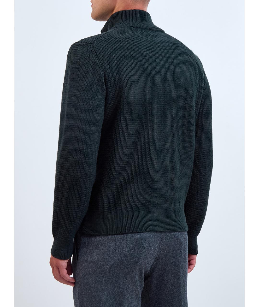 CANALI Зеленый шерстяной кардиган, фото 4