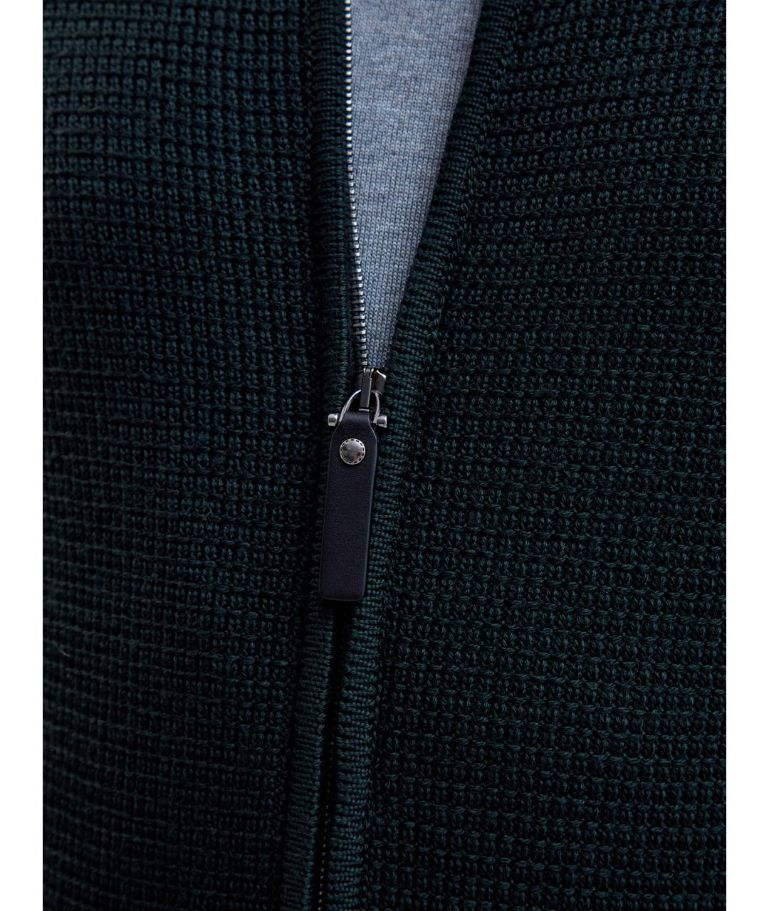 CANALI Зеленый шерстяной кардиган, фото 5