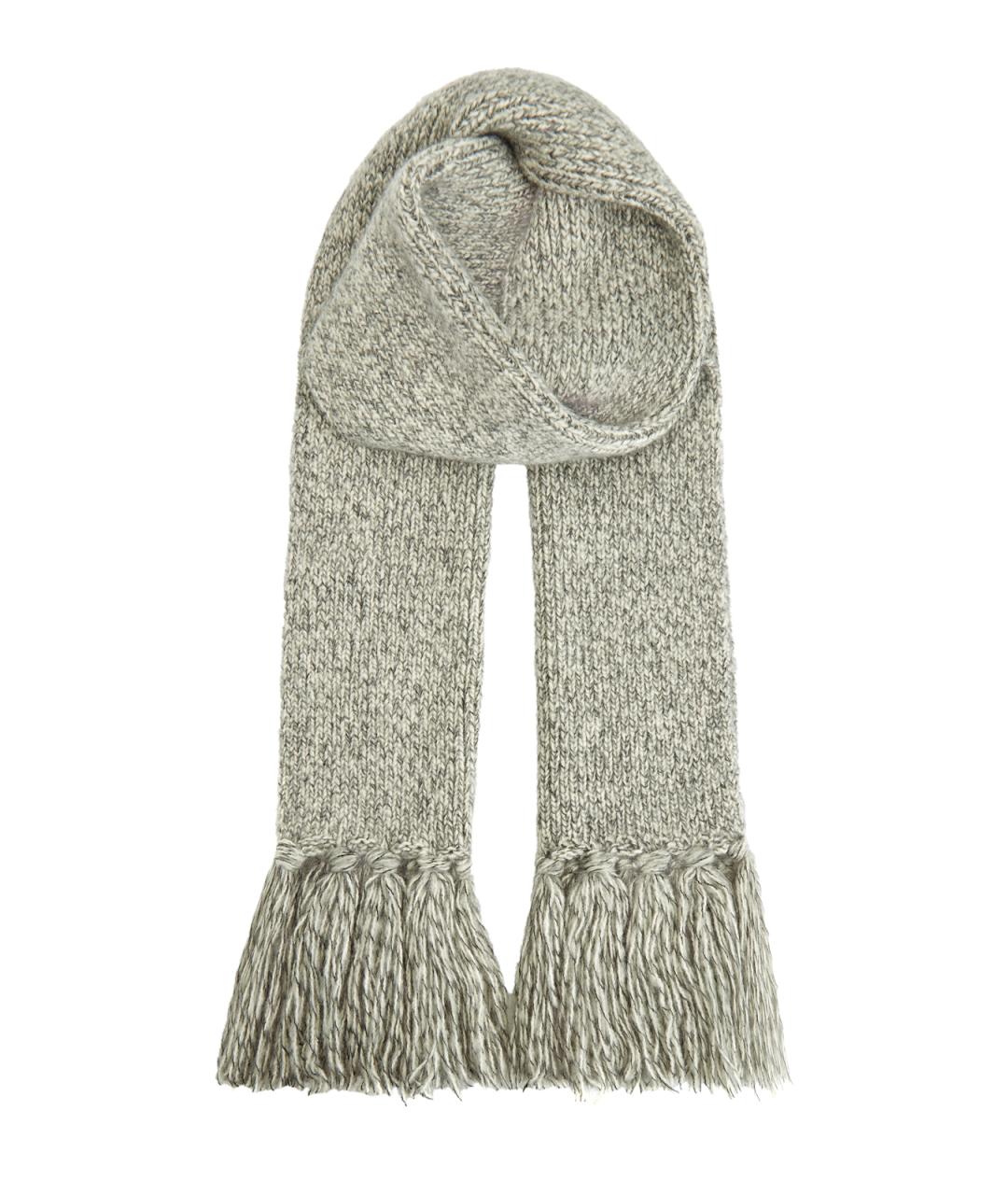 ELEVENTY Серый шерстяной шарф, фото 1