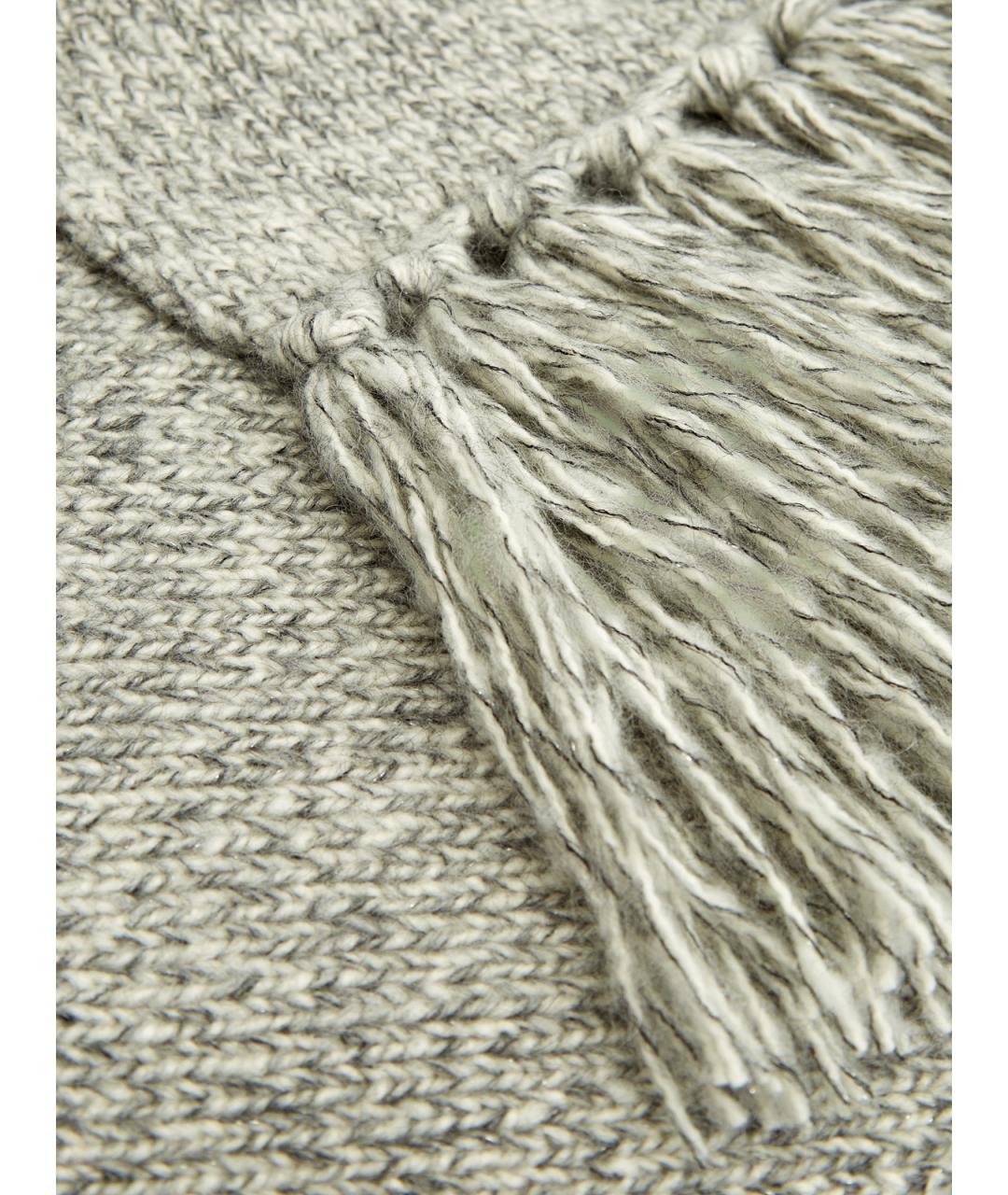 ELEVENTY Серый шерстяной шарф, фото 3