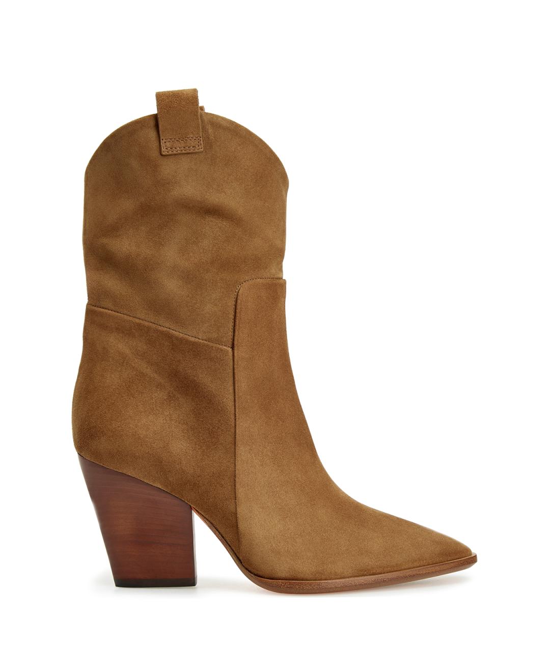 SANTONI Коричневые замшевые ботильоны, фото 1