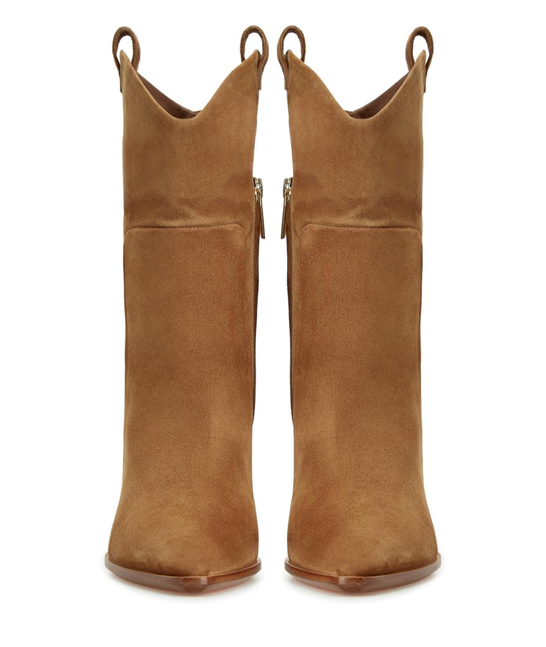 SANTONI Коричневые замшевые ботильоны, фото 5