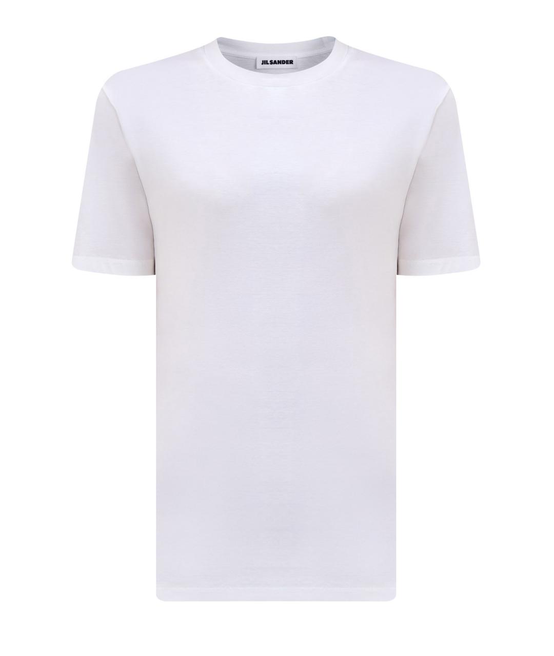 JIL SANDER Белая хлопковая футболка, фото 1