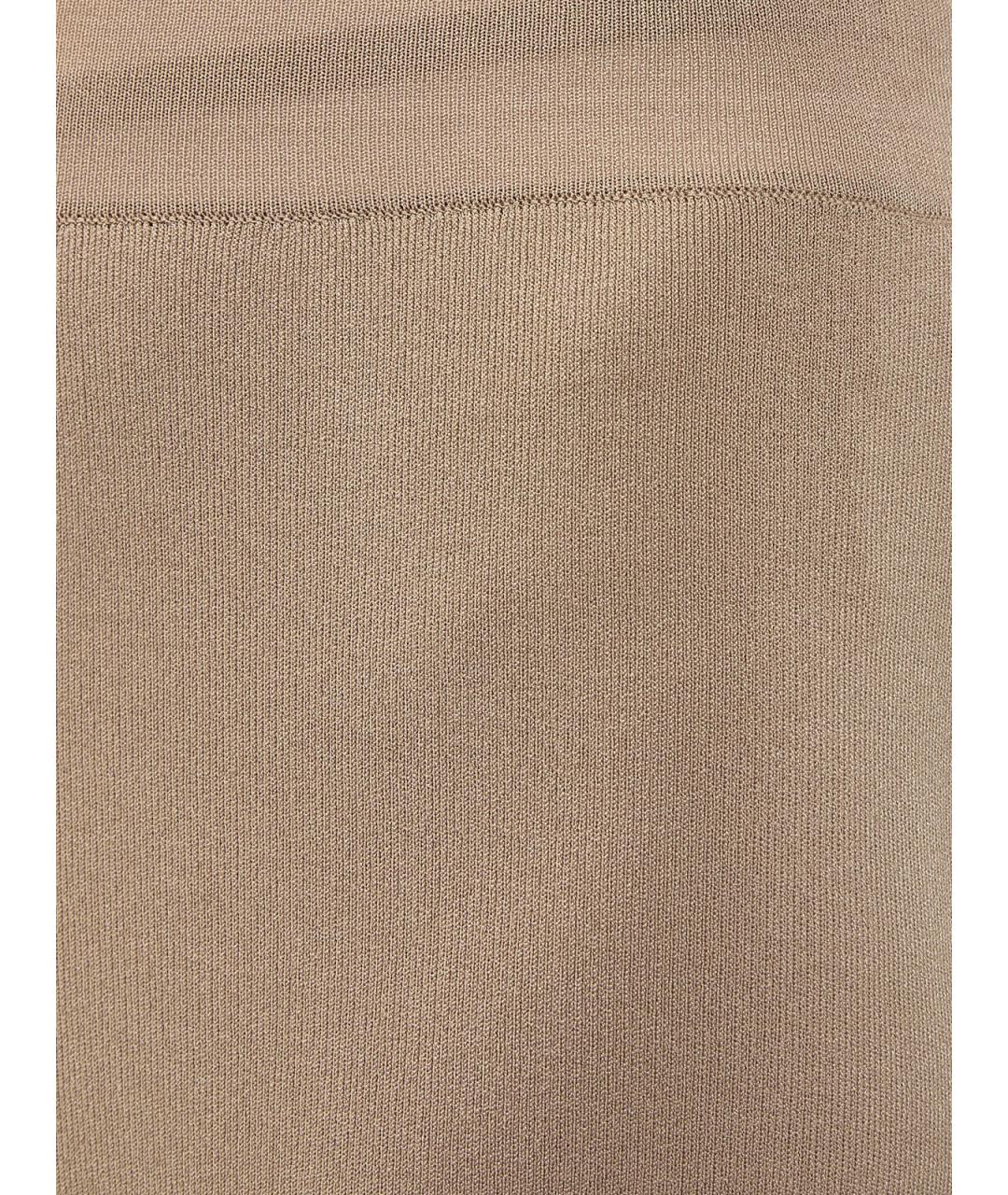 YVES SALOMON Коричневые вискозные прямые брюки, фото 5