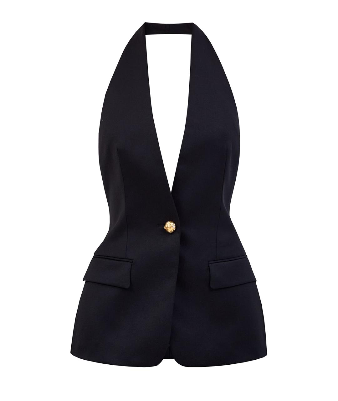 GIUSEPPE DI MORABITO Черный шерстяной жилет, фото 1