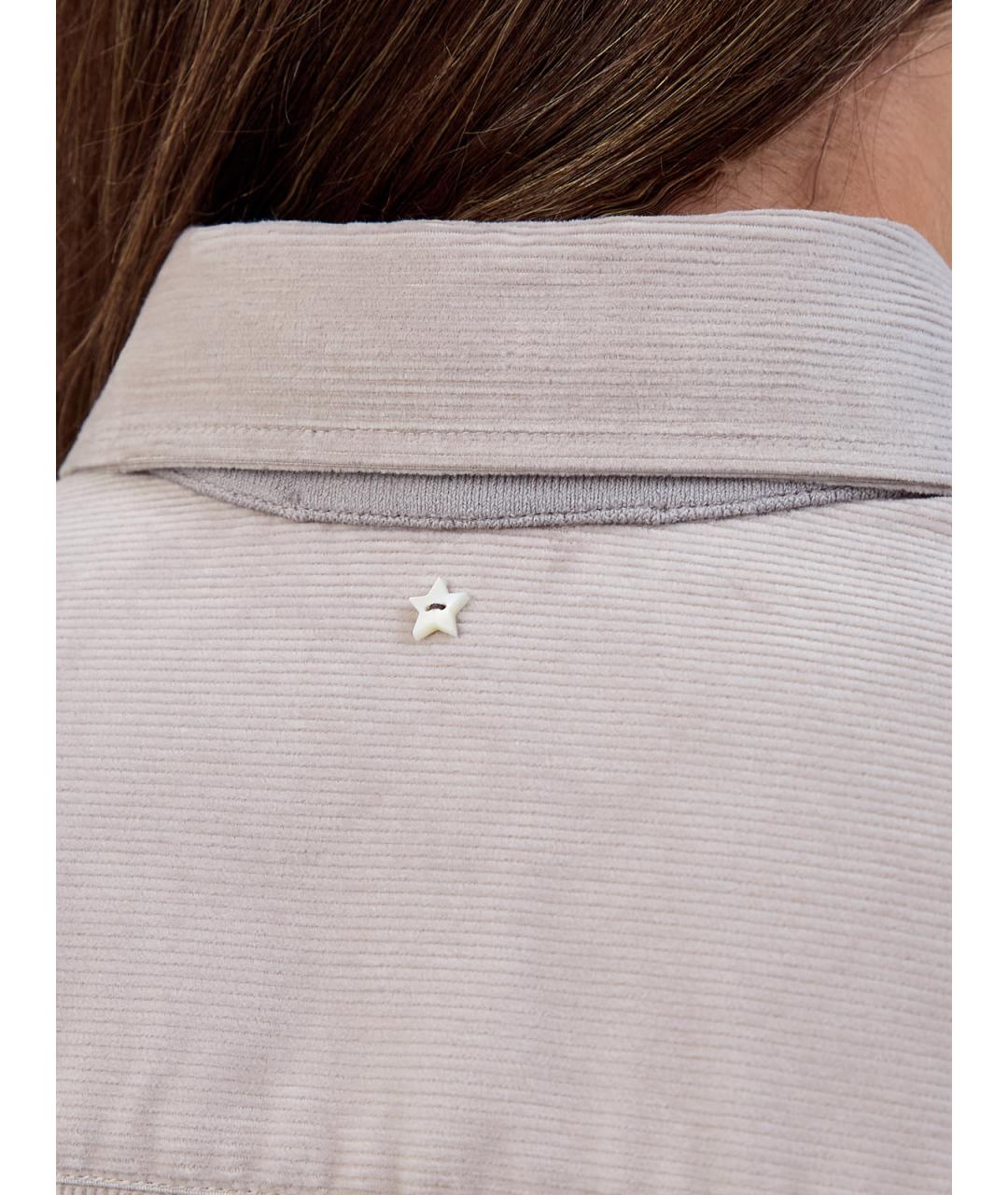 LORENA ANTONIAZZI Серая хлопковая рубашка, фото 3