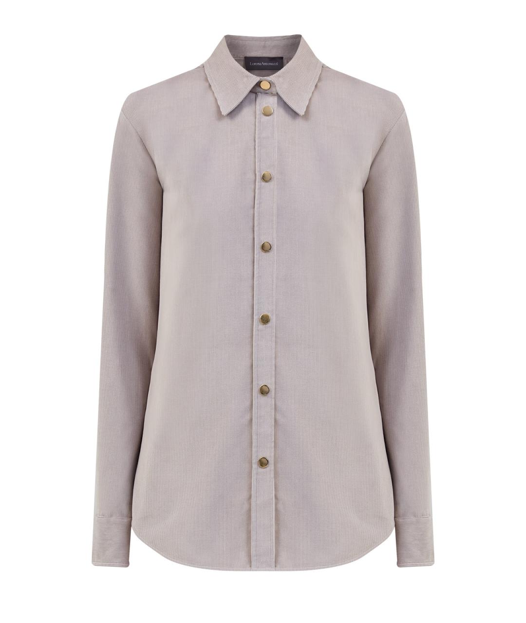 LORENA ANTONIAZZI Серая хлопковая рубашка, фото 1