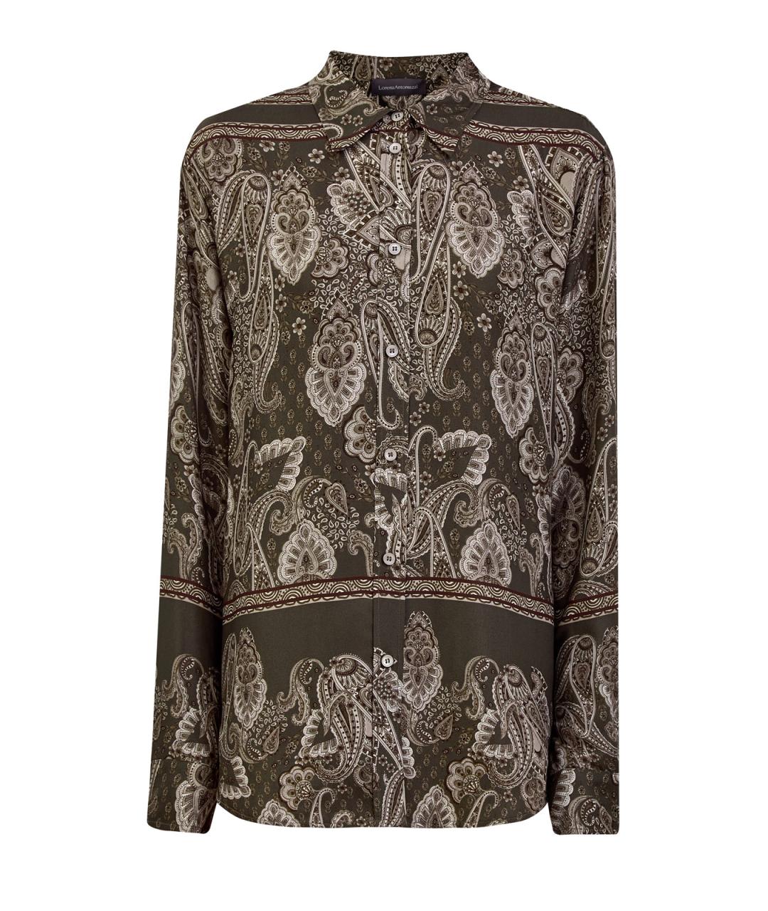 LORENA ANTONIAZZI Зеленая вискозная рубашка, фото 1