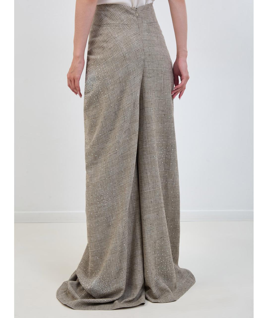 GIUSEPPE DI MORABITO Бежевые хлопковые прямые брюки, фото 4