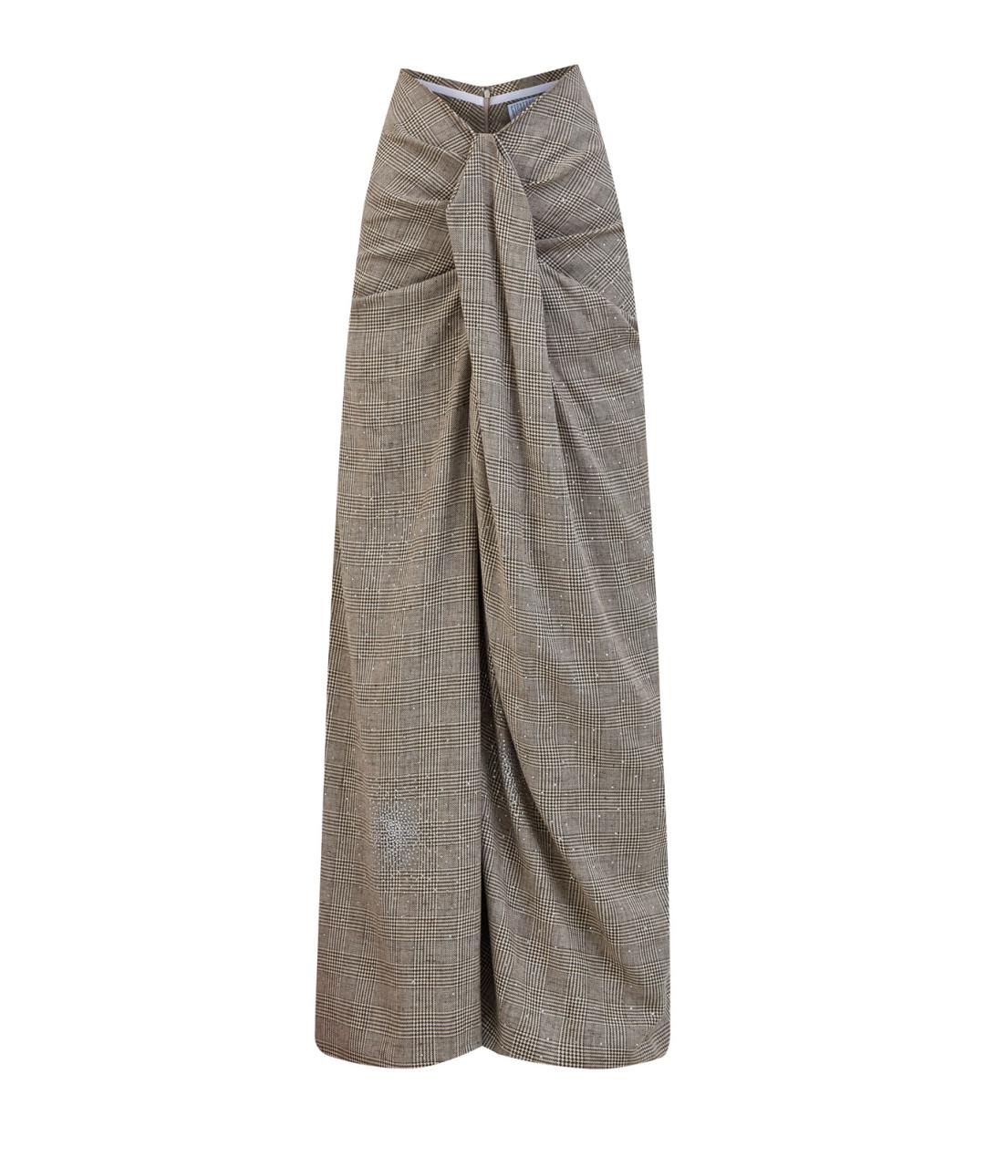 GIUSEPPE DI MORABITO Бежевые хлопковые прямые брюки, фото 1