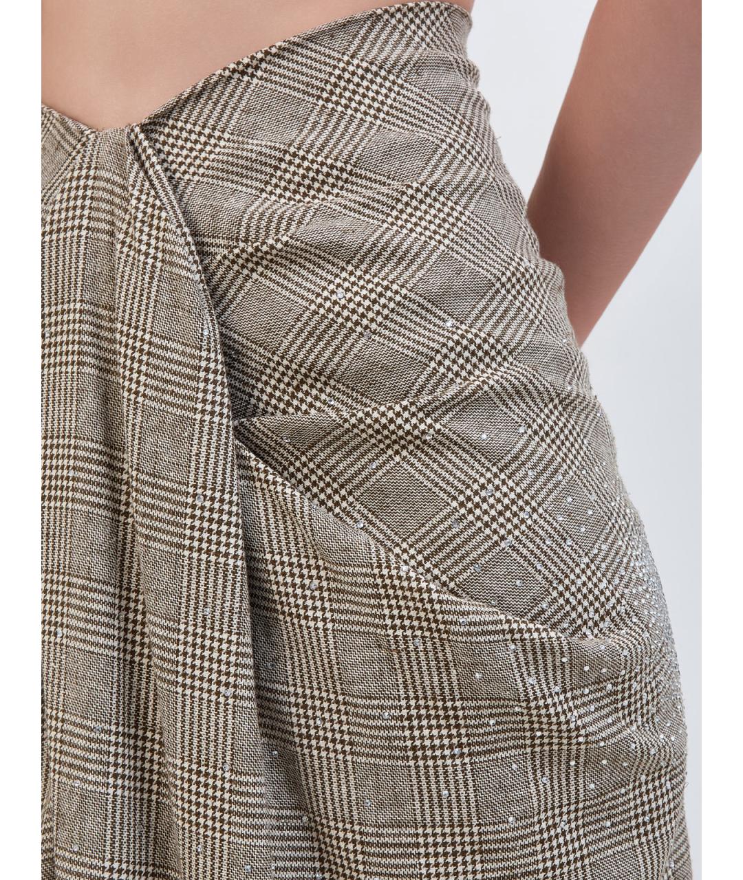 GIUSEPPE DI MORABITO Бежевые хлопковые прямые брюки, фото 5