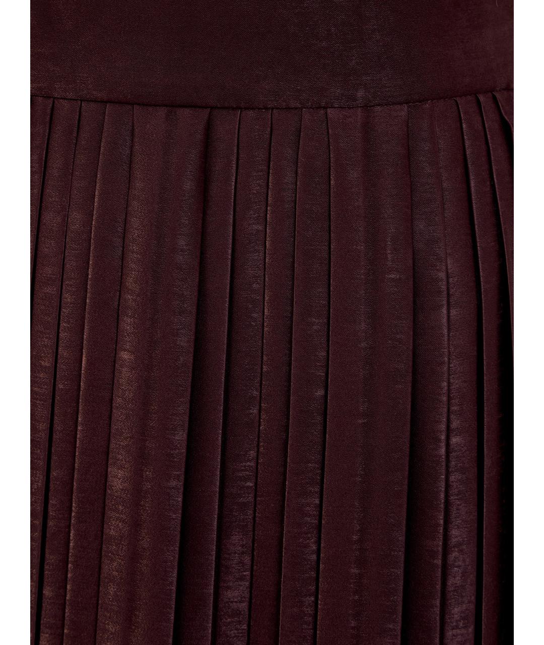 ELEVENTY Бордовая полиэстеровая юбка макси, фото 5