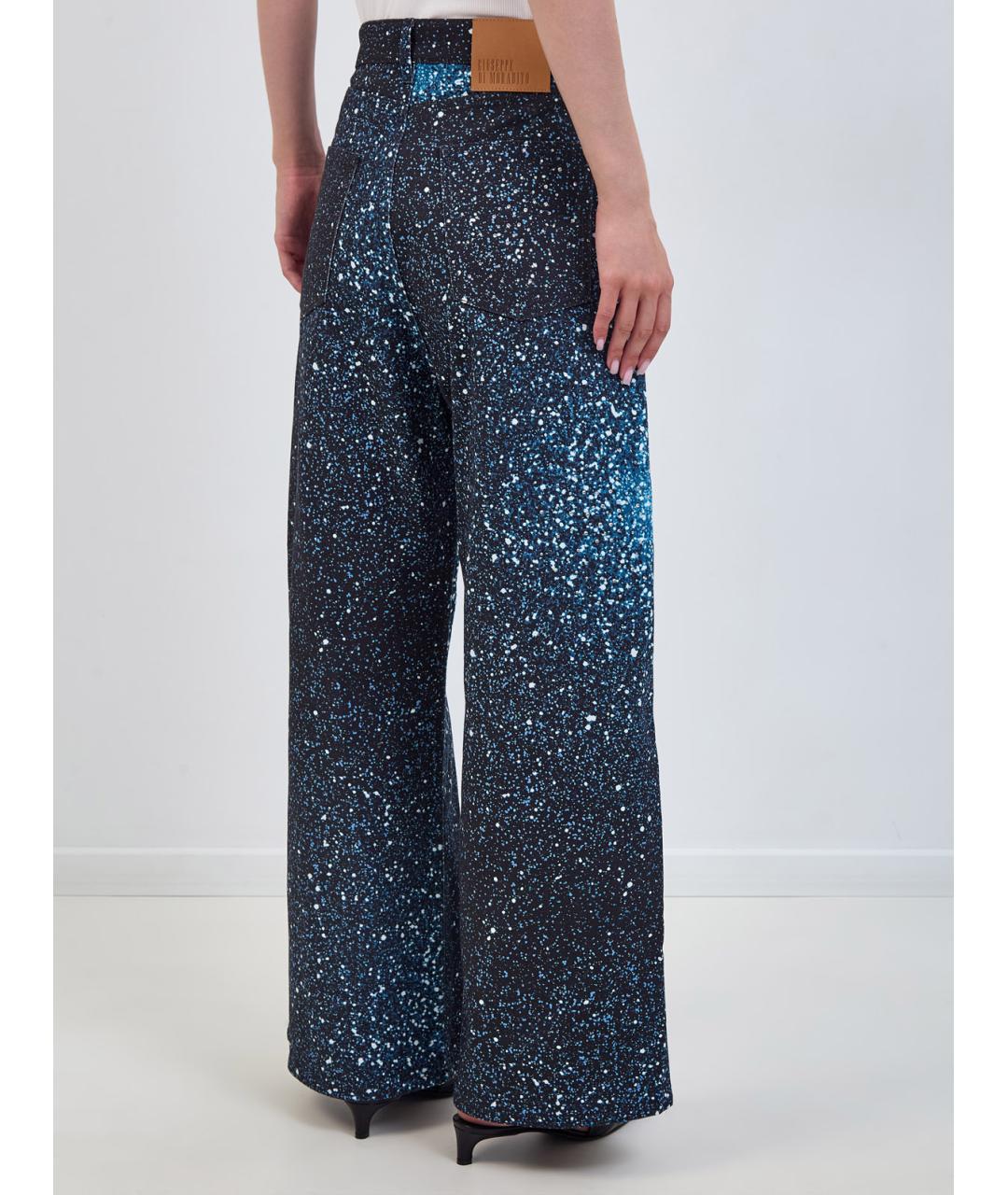 GIUSEPPE DI MORABITO Темно-синие хлопковые прямые джинсы, фото 4