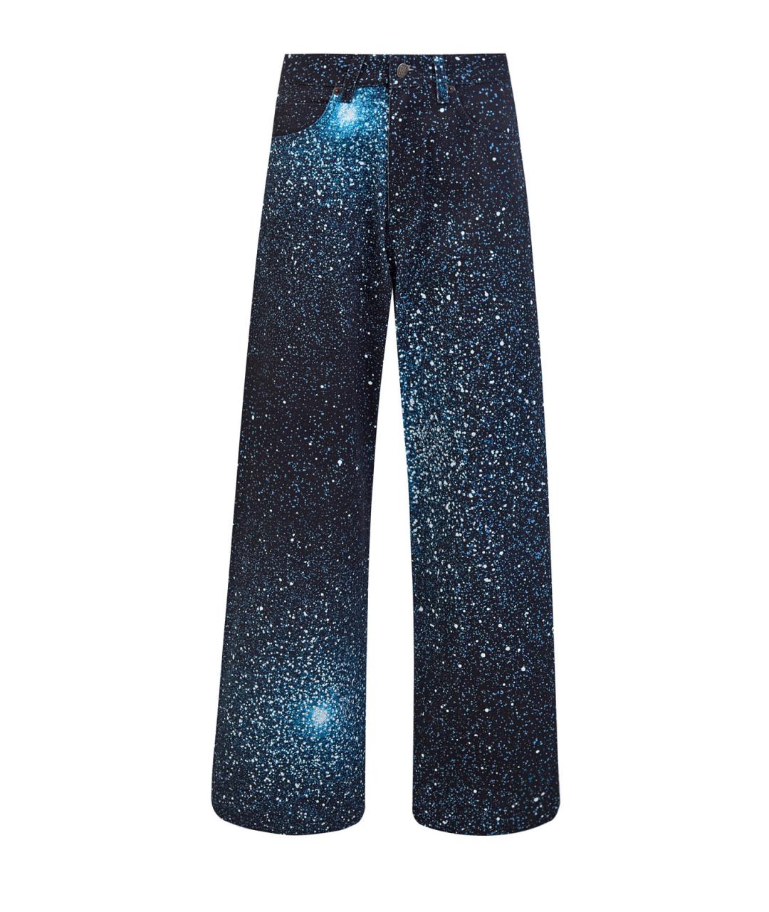 GIUSEPPE DI MORABITO Темно-синие хлопковые прямые джинсы, фото 1