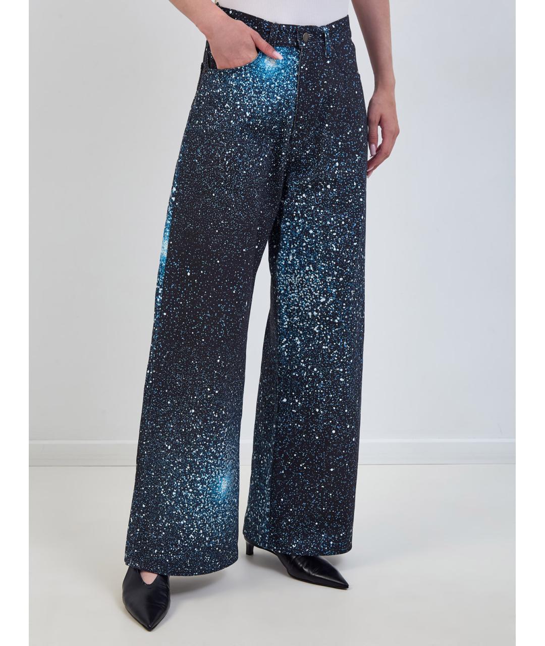 GIUSEPPE DI MORABITO Темно-синие хлопковые прямые джинсы, фото 3