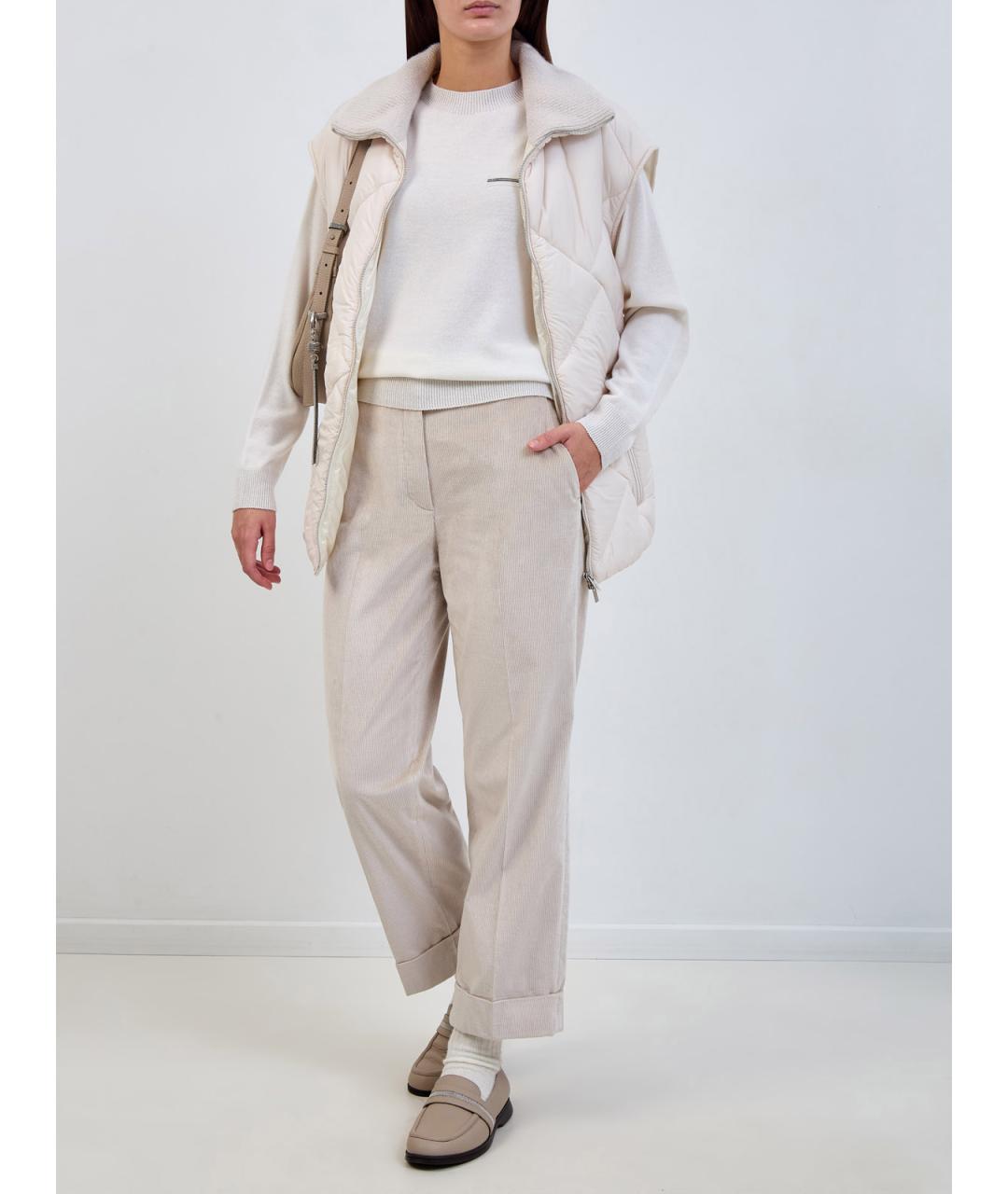 PESERICO Белый кашемировый джемпер / свитер, фото 2