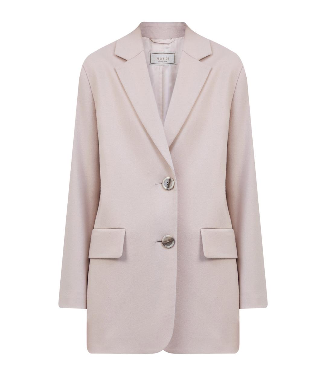 PESERICO Бежевый шерстяной жакет/пиджак, фото 1