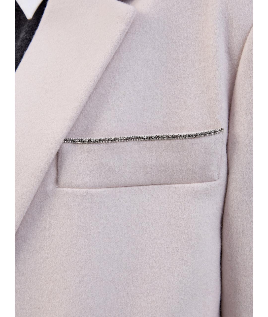 PESERICO Бежевый шерстяной жакет/пиджак, фото 5