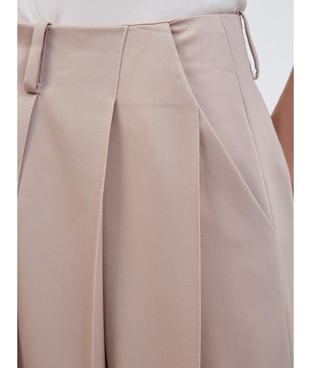 GIUSEPPE DI MORABITO Бежевые шерстяные брюки широкие, фото 5