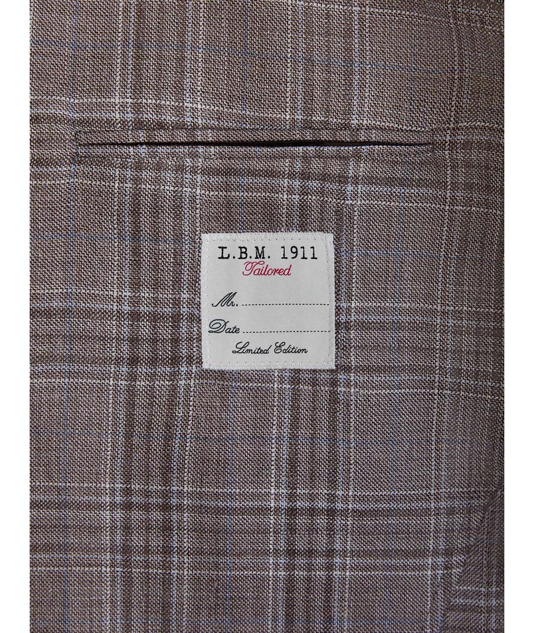 L.B.M. 1911 Коричневый шерстяной пиджак, фото 5