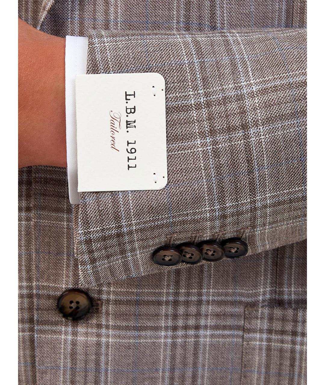 L.B.M. 1911 Коричневый шерстяной пиджак, фото 2