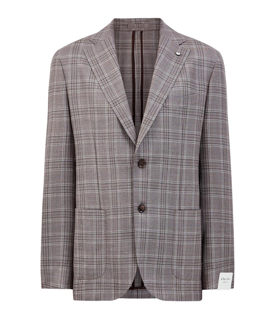 L.B.M. 1911 Коричневый шерстяной пиджак, фото 1