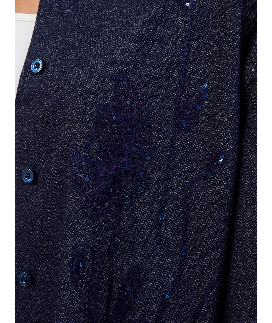 ELEVENTY Синяя шерстяная рубашка, фото 5