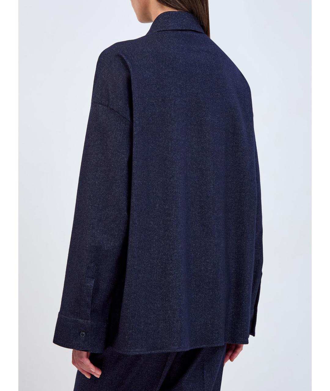 ELEVENTY Синяя шерстяная рубашка, фото 4