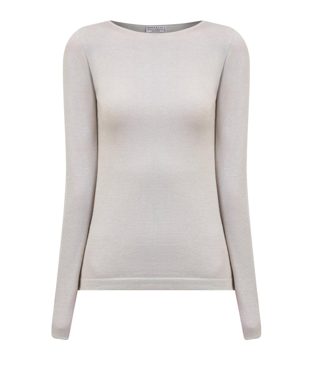 BRUNELLO CUCINELLI Белый кашемировый джемпер / свитер, фото 1