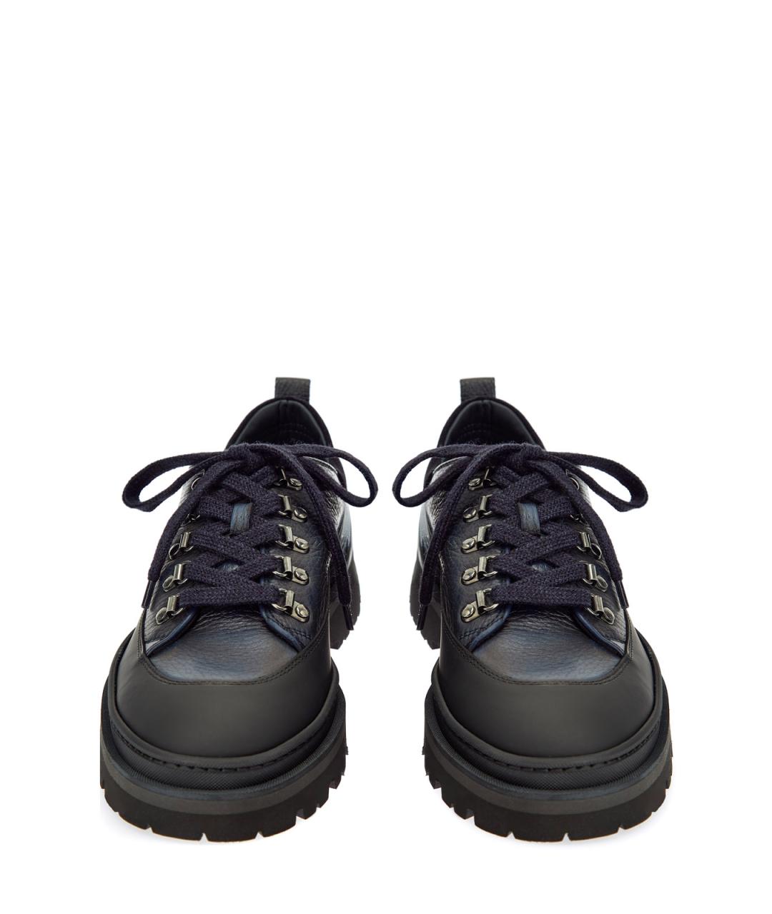 BARRETT Темно-синие кожаные низкие ботинки, фото 6