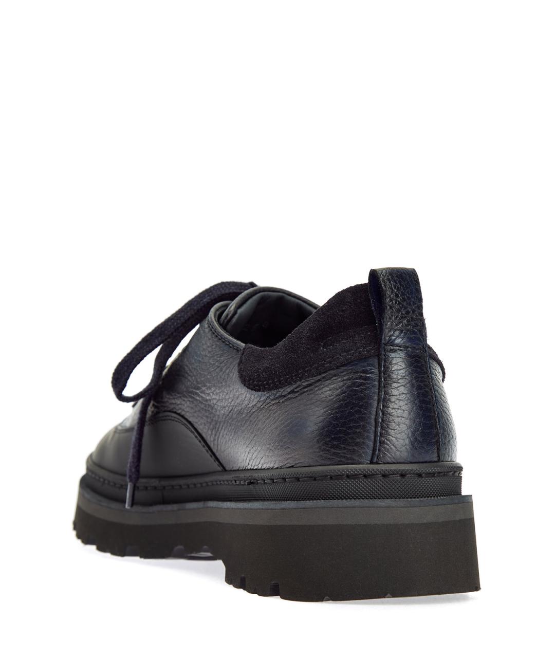 BARRETT Темно-синие кожаные низкие ботинки, фото 4