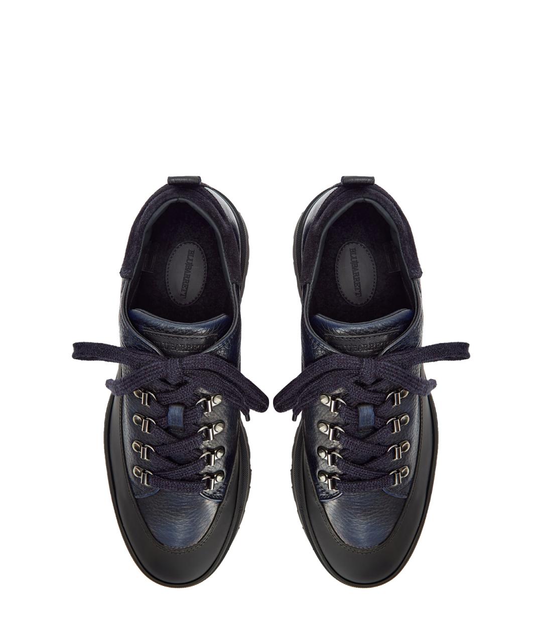 BARRETT Темно-синие кожаные низкие ботинки, фото 5