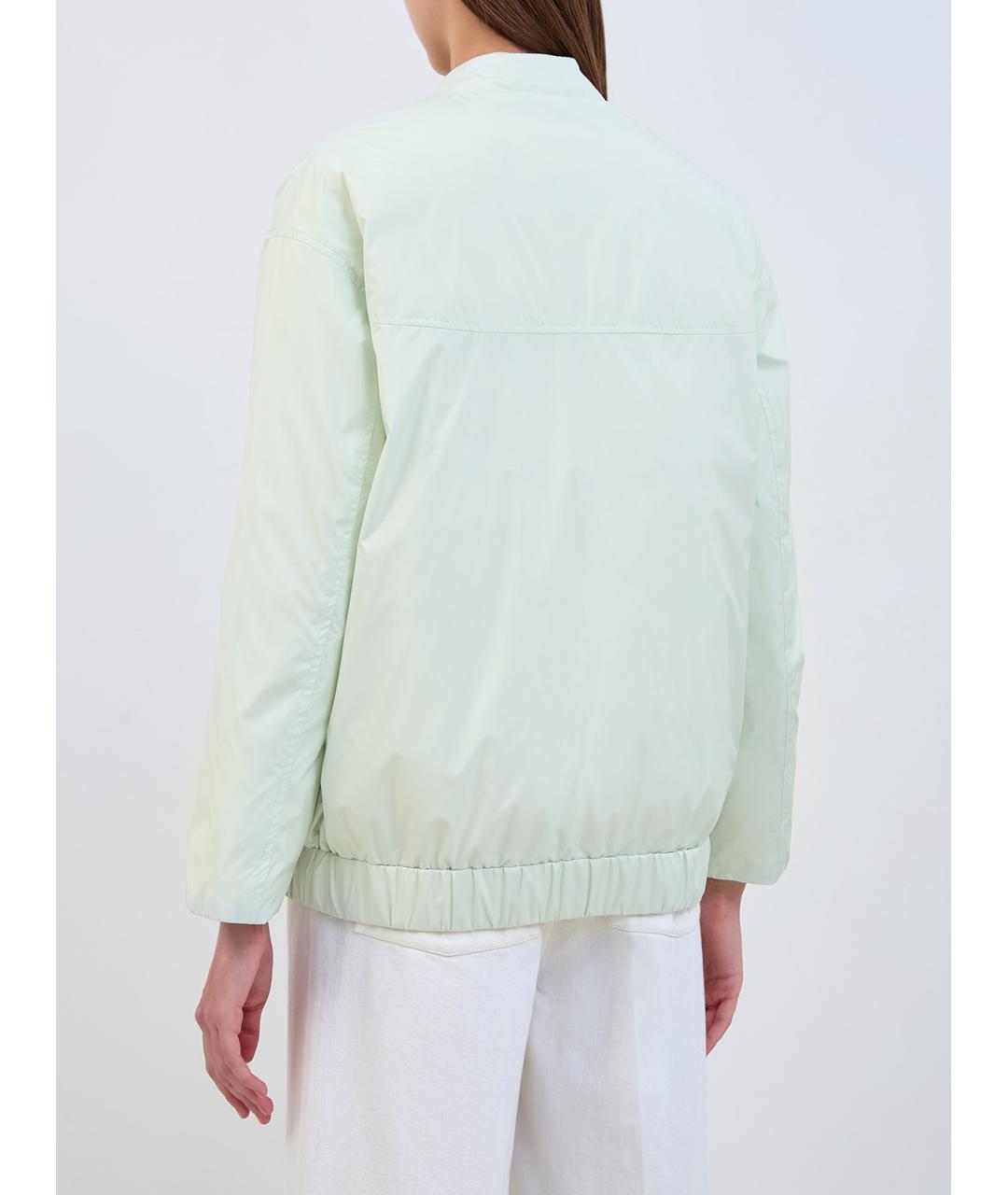 YVES SALOMON Зеленый полиэстеровый пуховик, фото 4