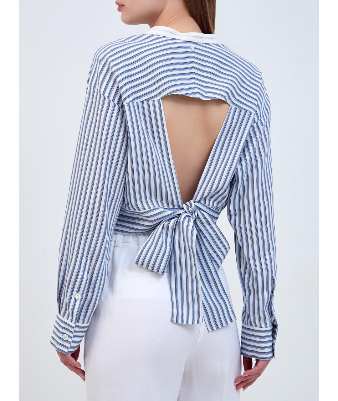 LORENA ANTONIAZZI Голубая вискозная блузы, фото 4