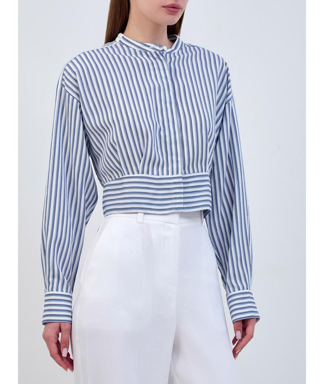 LORENA ANTONIAZZI Голубая вискозная блузы, фото 3